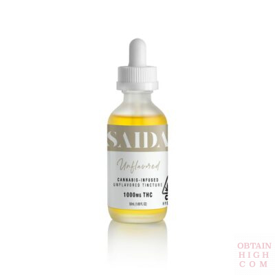 Unflavored THC Distillate Tincture 1000mg by Saida obtain high